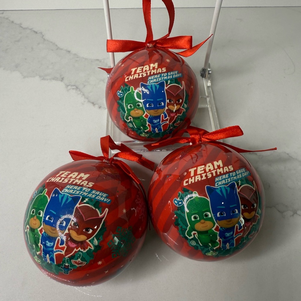 3 Nickelodeon PJ Masks Christmas Tree Ornament Preloved